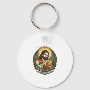 Chaveiro Jesus Irritante Resíduo de Papel de Adesivo Descol