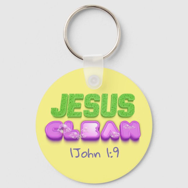 Chaveiro Jesus Limpo perdoado fofo design cristão (Frente)