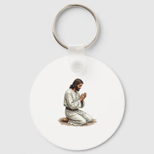 Chaveiro Jesus Mãos em Oração Gravura Vintage Camiseta Fé (