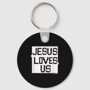 Chaveiro Jesus me ama a nós, fé cristã Jesus Beli