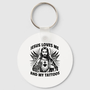 Chaveiro Jesus Me Ama E Minhas Tatuagens Engraçadas Dizendo
