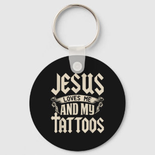 Chaveiro Jesus Me Ama E Minhas Tatuagens Tatuadas Tatuagem 