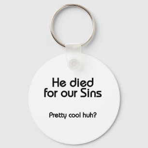 Chaveiro Jesus morreu por causa de nossos pecadores cristão