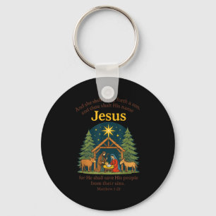 Chaveiro Jesus Natalidade Cristão Natal Bíblia Pjs Criança