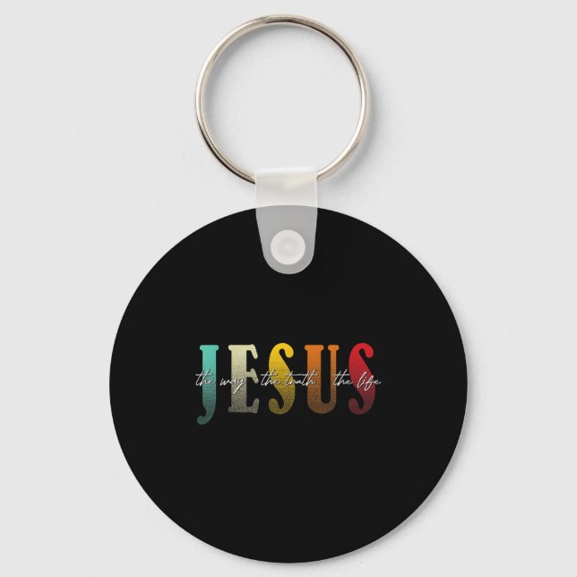 Chaveiro Jesus O Caminho A Verdade A Vida Fé Cristã  (Frente)