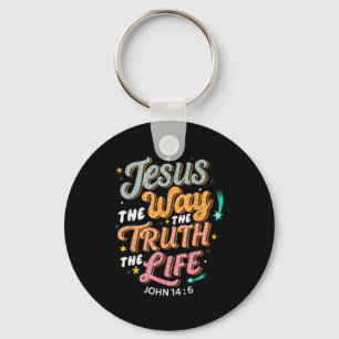 Chaveiro Jesus O Caminho Verdade Vida João 14 6 Bíblia Cris