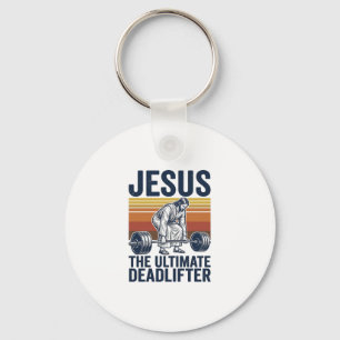 Chaveiro Jesus O Levantador de Peso Definitivo Camiseta de