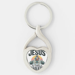 Chaveiro Jesus O Levantador de Peso Definitivo Vintage