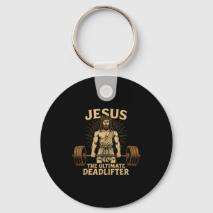 Chaveiro Jesus O Levantador de Peso Morto Fitness Cristão