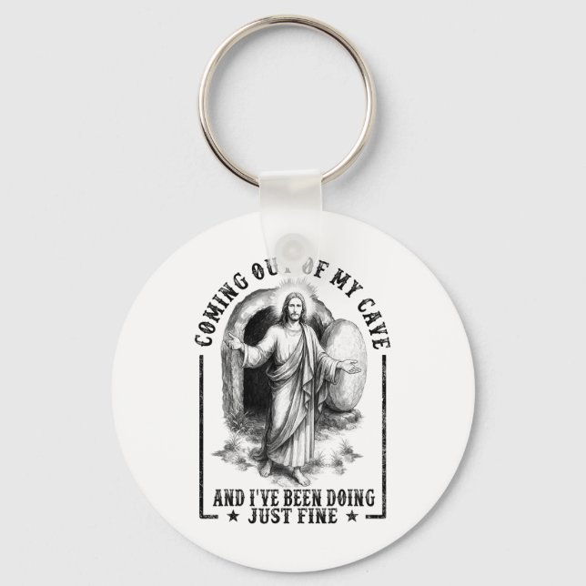 Chaveiro Jesus Saindo Da Minha Caverna E Eu Estou Bem (Frente)