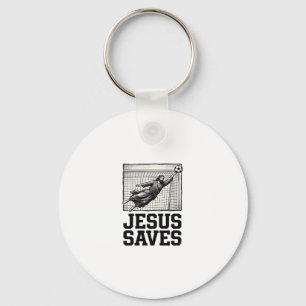 Chaveiro Jesus Salva Camisa de Gravura Vintage de Goleiro d