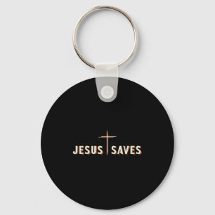 Chaveiro Jesus Salva Cruz Deus Gráfico Cristão