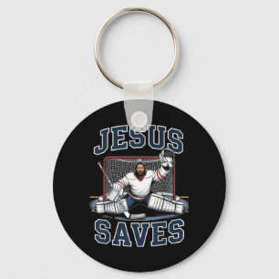 Chaveiro Jesus Salva Equipe de Jogador de Hóquei Amantes de