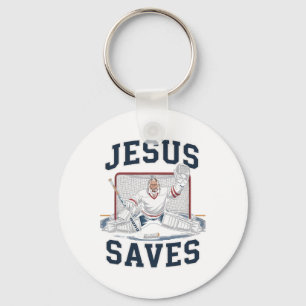 Chaveiro Jesus Salva Equipe de Jogador de Hóquei Deus Amant