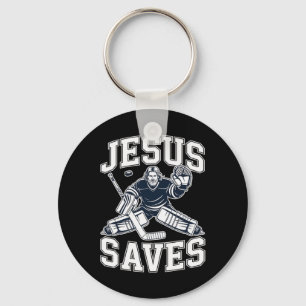 Chaveiro Jesus Salva – Humor de Hóquei para Jogadores Crist