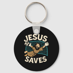 Chaveiro Jesus Salva I Fé Cristã I Jesus Gol de Futebol