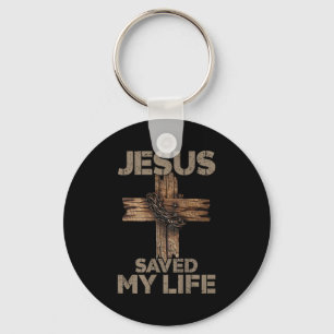Chaveiro Jesus Salvou Minha Vida Cruz Cristã Deus Fé Bíblia