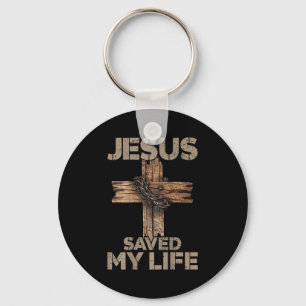 Chaveiro Jesus Salvou Minha Vida Cruz Cristã Deus Fé Bíblia