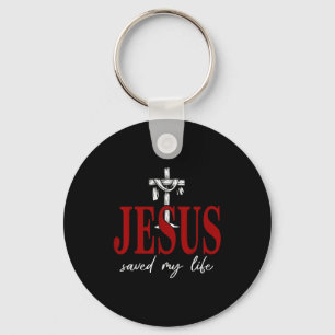 Chaveiro Jesus Salvou Minha Vida Cruz Fé Cristã Religiosa