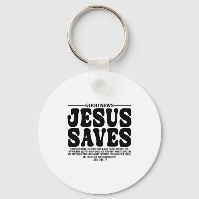Chaveiro Jesus Saves Onback Subtle Christian Minimal Religi (Frente)