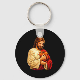 Chaveiro Jesus segurando esquilo cristão