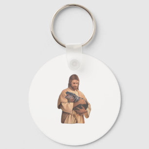 Chaveiro Jesus Segurando Moo Deng Tank Topo
