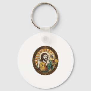 Chaveiro Jesus Selfie Acidental com Câmera Frontal e Papada