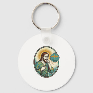 Chaveiro Jesus Tossindo Nota de Voz de Áudio de Mensagem de