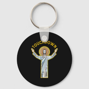 Chaveiro Jesus Touchdown Diversão Fé Cristã Frase Meme C