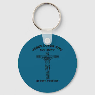 Chaveiro Jesus Vintage Ama Você Mas Eu Não Vou Por Si Mesmo