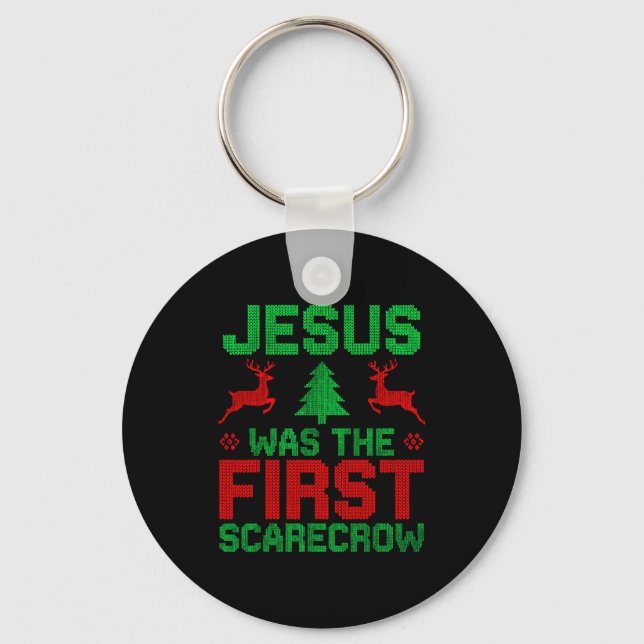 Chaveiro Jesus Was The First-ecrow Reindeer Ugly Sweater Xm (Frente)