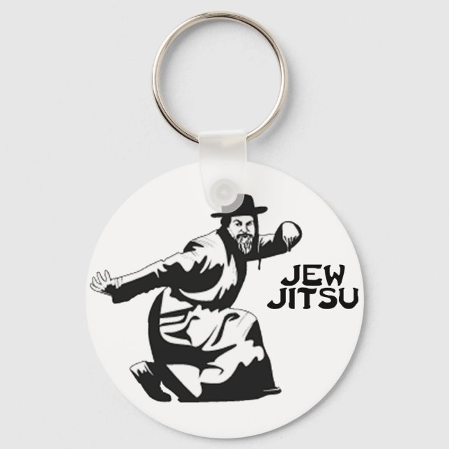 Chaveiro Jew Jitsu Key | Presentes do Bar judeu Mitzvah (Frente)