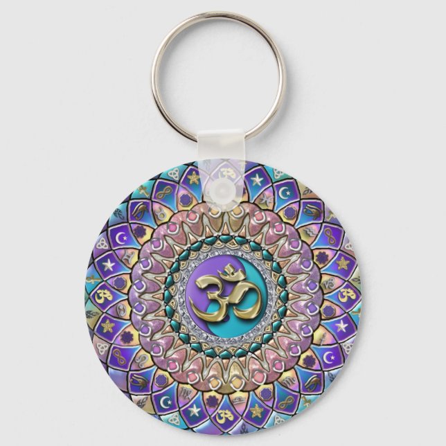 Chaveiro Jeweled Astrosymbology Mandala Keychain (Frente)