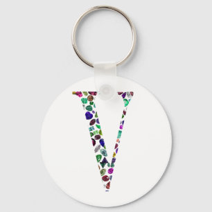 Chaveiro Jewelry Gemstones Monograma - Letra V