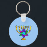 Chaveiro Jewish Candlesticks<br><div class="desc">Velas judaicas tradicionais simbolizando a estrela judaica hebraica e a luz. Se você está procurando presentes judeus,  ideias de presentes para Bas e Bar Mitzvah,  casamentos ou feriados judeus como Hanukkah e Passover,  visite nossos cartões de saudação,  presentes para bebês e presentes de aniversário.</div>