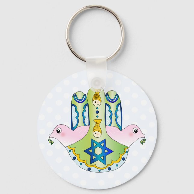 Chaveiro Jewish Hamsa (Frente)