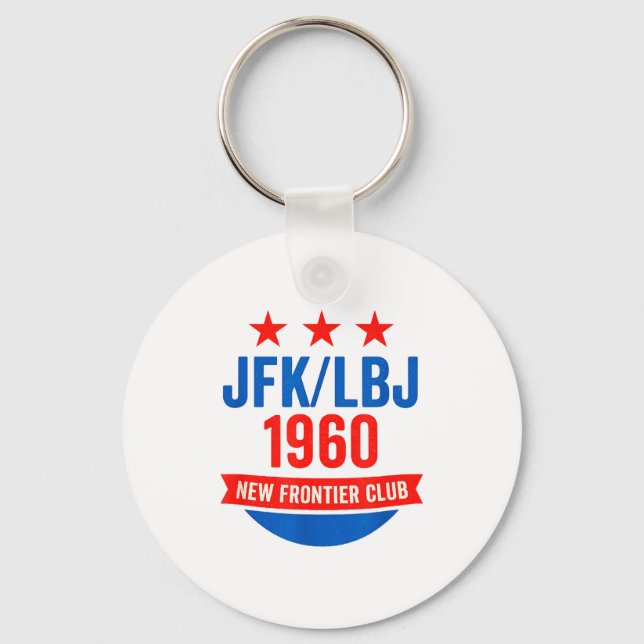 Chaveiro Jfk Lbj 1960 New Frontier John F Kennedy Campaign  (Frente)