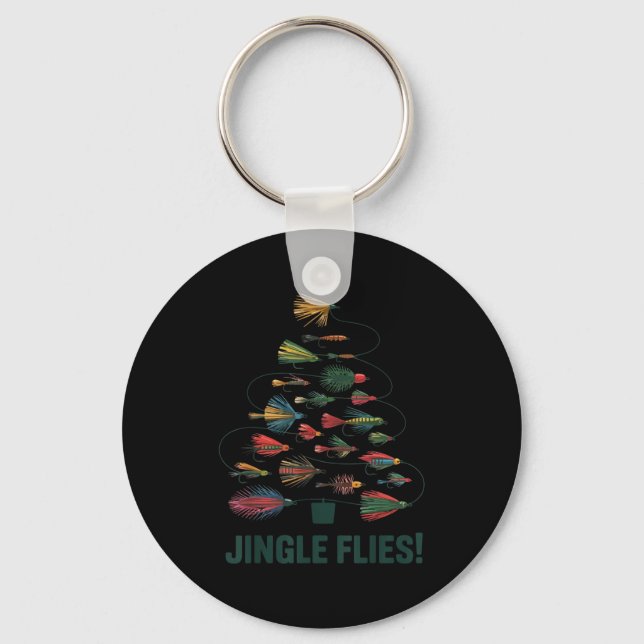 Chaveiro Jingle Flies Funny Fly Fishing Lure Christmas Paja (Frente)