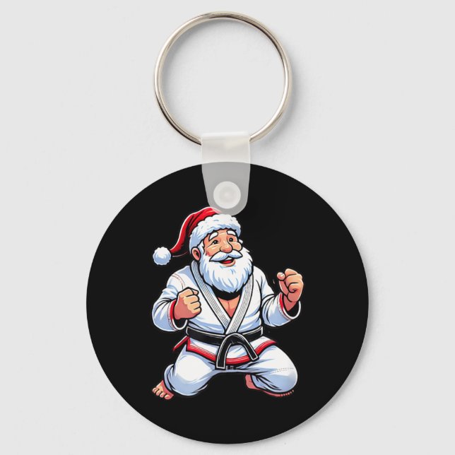 Chaveiro Jiu Jitsu Brasileiro Papai Noel Natal (Frente)