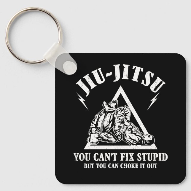 Chaveiro Jiu Jitsu Cant Fix Stupid Jiujitsu (Frente)