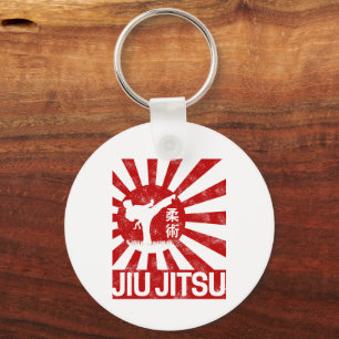 Chaveiro Jiu Jitsu Fighter Japonês Vintage Artes Marciais