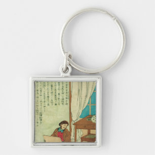 Chaveiro JJ Audubon em uma viagem aos disovers de Japão um