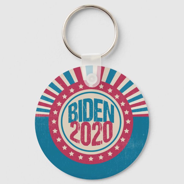 Chaveiro Joe Biden 2020 Retro Político (Frente)