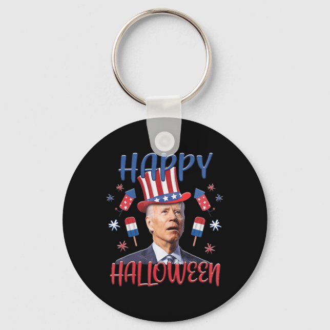 Chaveiro Joe Biden Confusa Feliz 4º Do Halloween Quarto O (Frente)