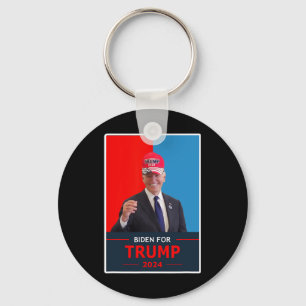 Chaveiro Joe Biden engraçado para eleição Trump 2024 Use um