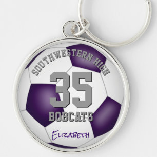 Chaveiro jogador branco roxo dá nomes meninas futebol