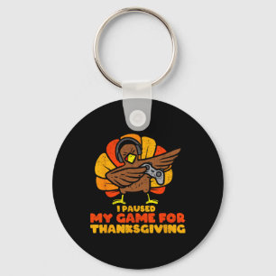 Chaveiro Jogador de Ação de Graças Turquia Vídeo Jogo Amadu