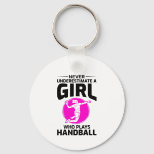Chaveiro Jogador de Andebol Equipe de Handballer Engraçado