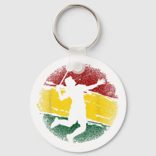 Chaveiro Jogador de Badminton Bandeira Ganesa Gana