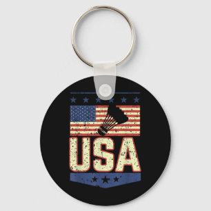 Chaveiro Jogador de Badminton da Bandeira Americana Patriót
